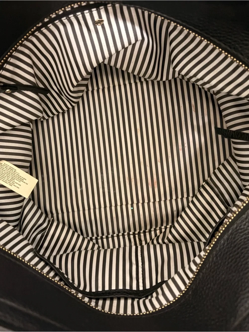 kate spade Black Leather Tote with Matching Wallet Set